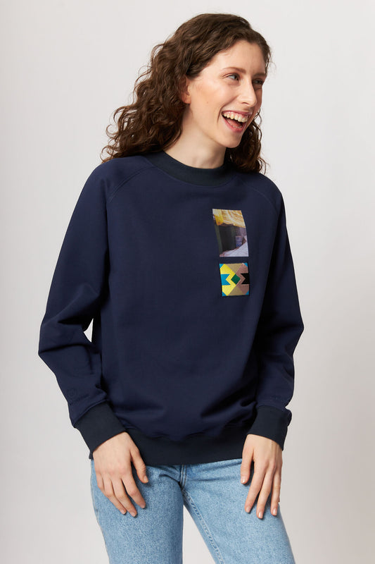 x The Wasted Hour Sweater Navy