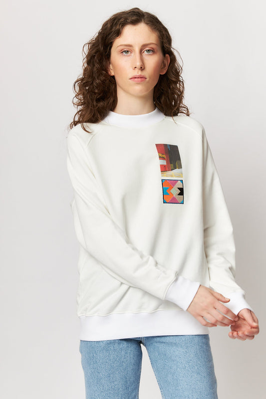 x The Wasted Hour Sweater White