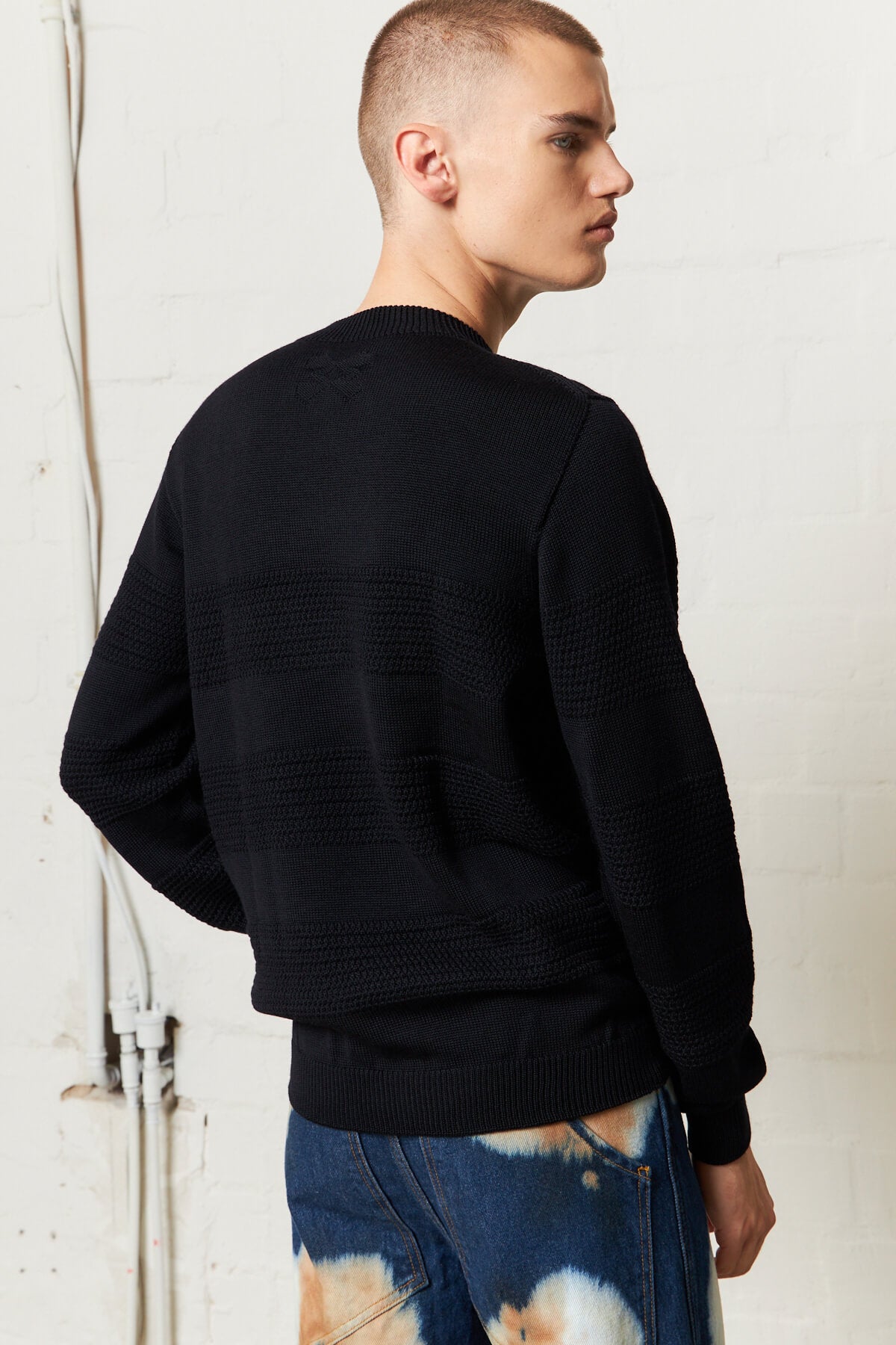 Soft Wool Crew Neck Sweater Black