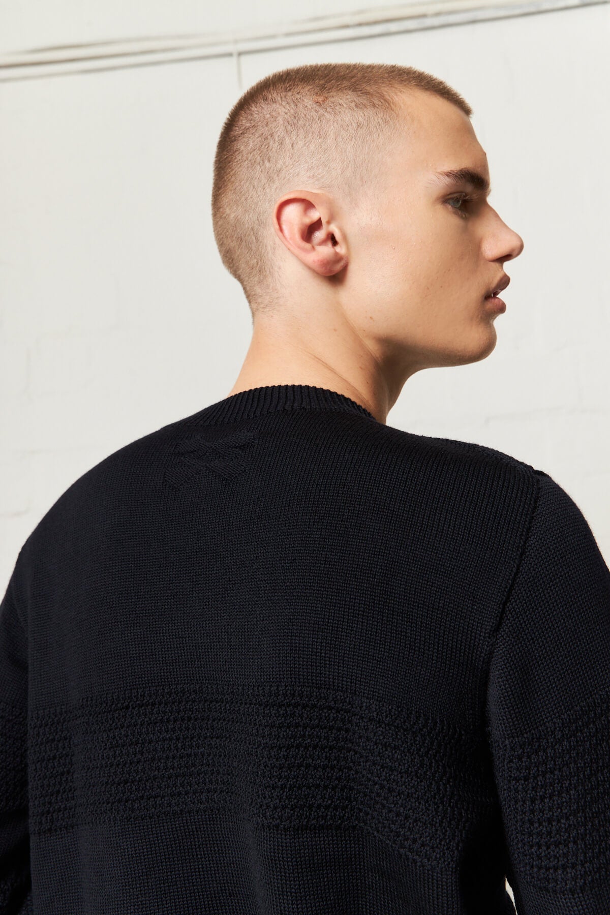 Soft Wool Crew Neck Sweater Black