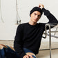 Soft Wool Crew Neck Sweater Black