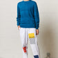 Soft Wool Crew Neck Sweater Blue