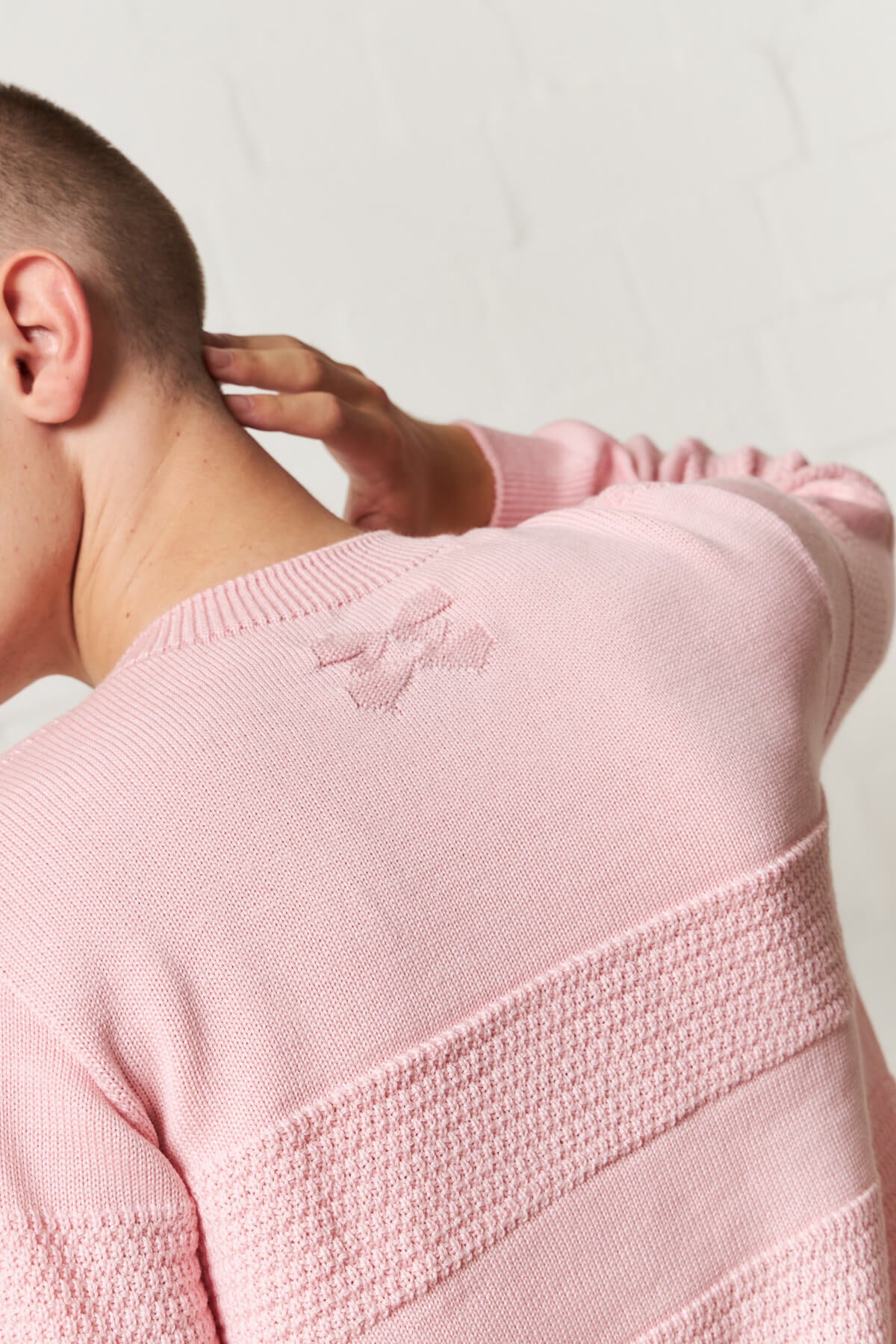 Soft Wool Crew Neck Sweater Pink