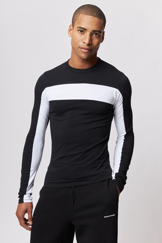 Fitted Long Sleeve Stripe T-Shirt