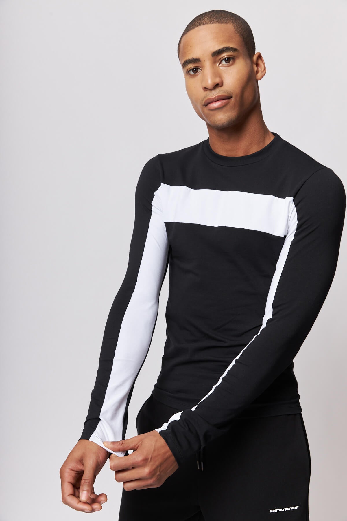 Fitted Long Sleeve Stripe T-Shirt