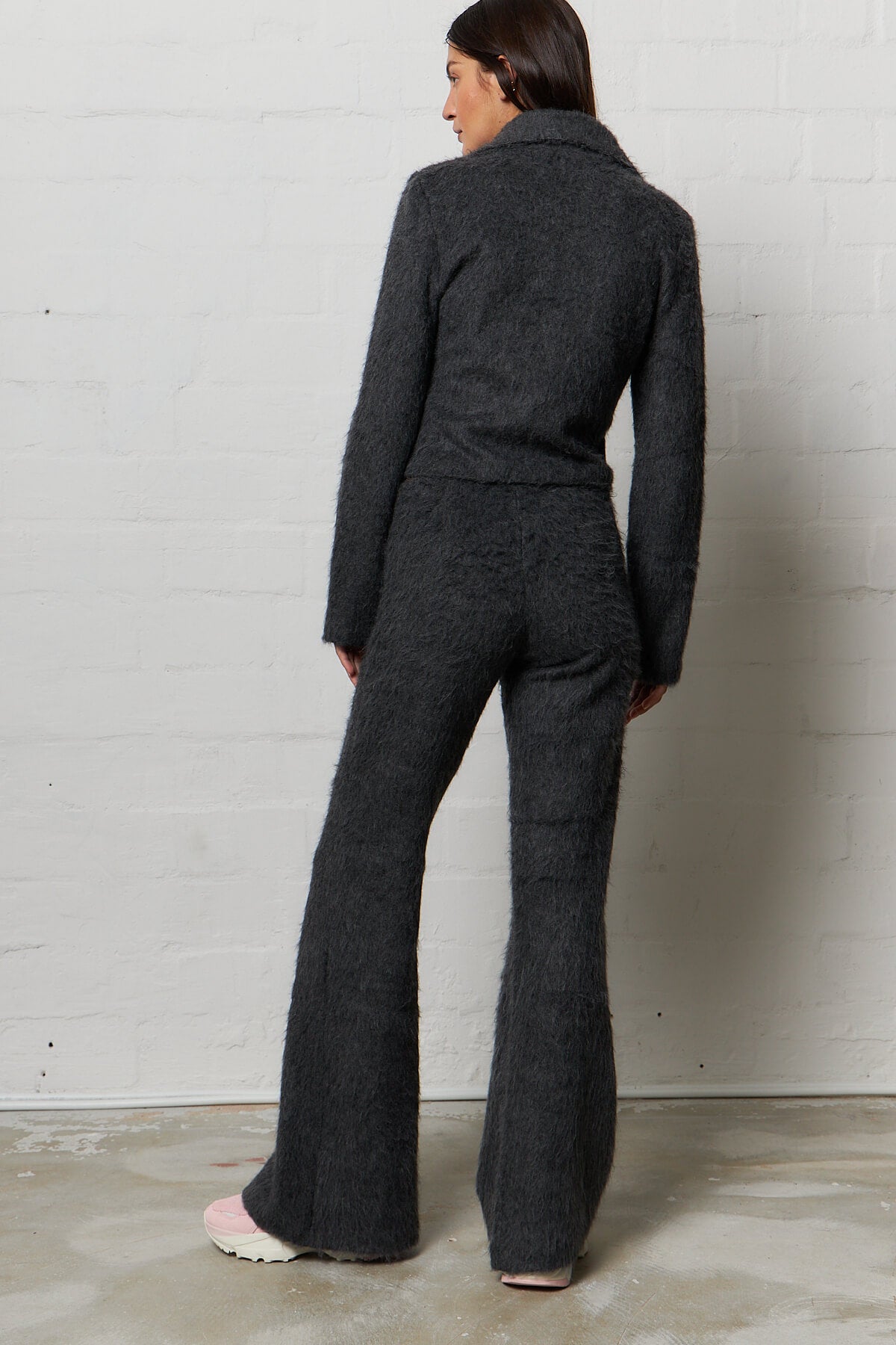 Flare Draft Trousers Ash Grey Alpaca