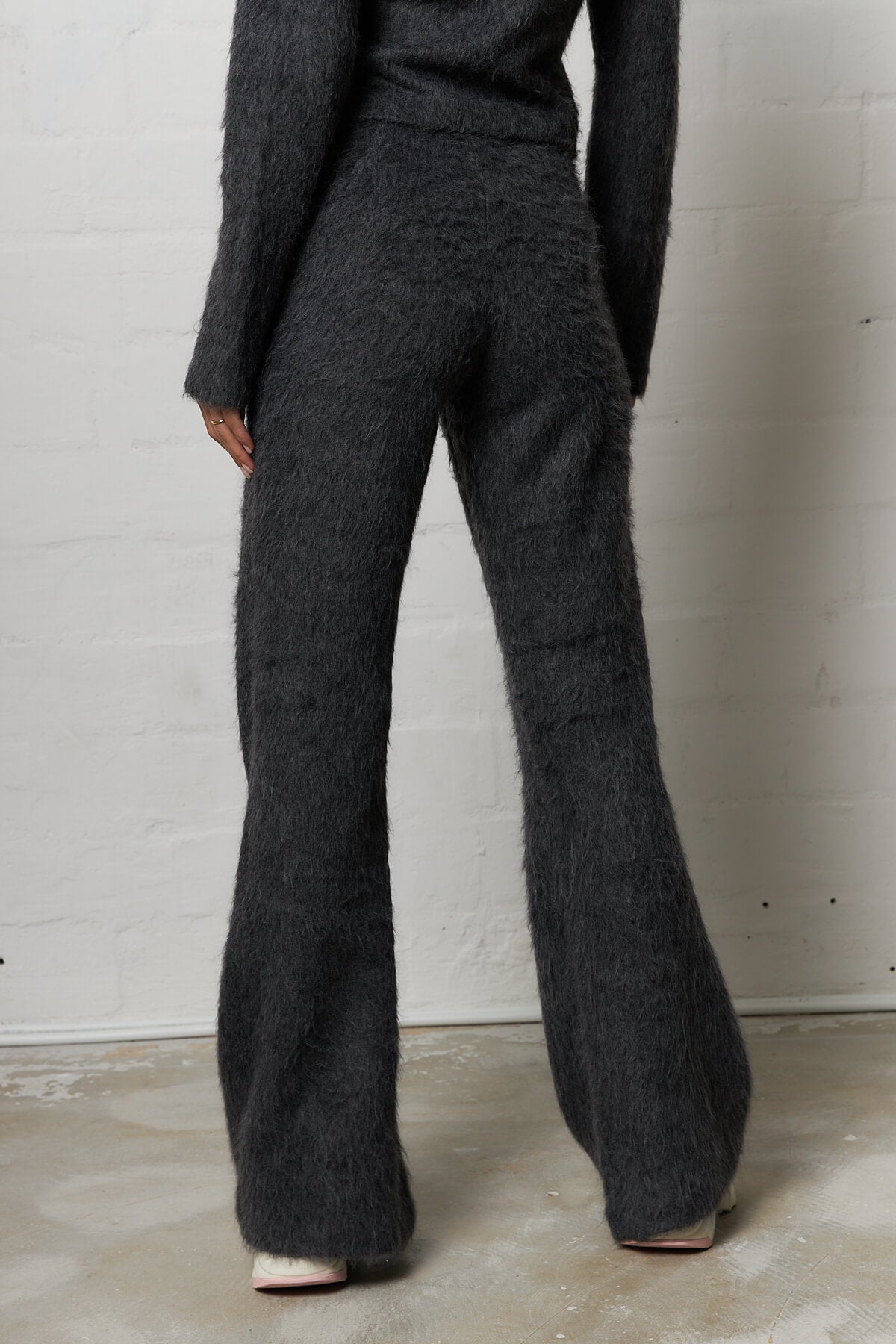 Flare Draft Trousers Ash Grey Alpaca