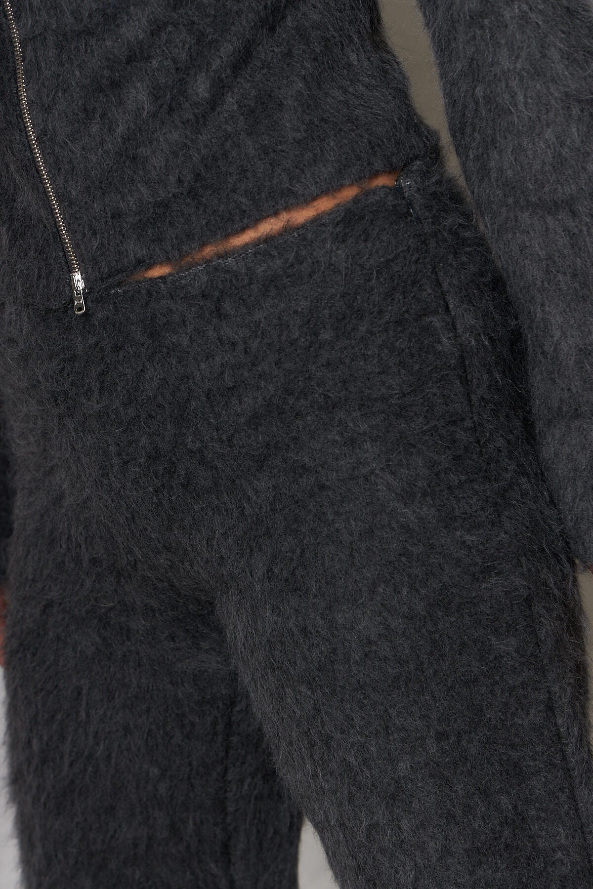 Flare Draft Trousers Ash Grey Alpaca