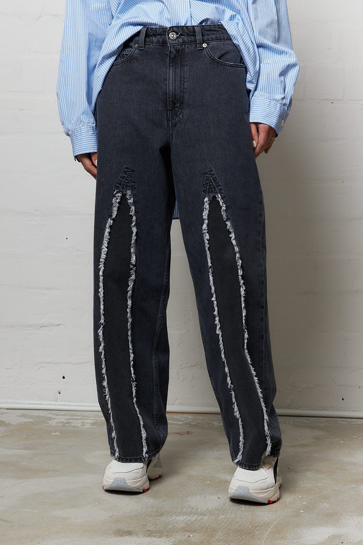 Full Cut Black Slash Denim