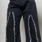 Third Cut Black Slash Denim