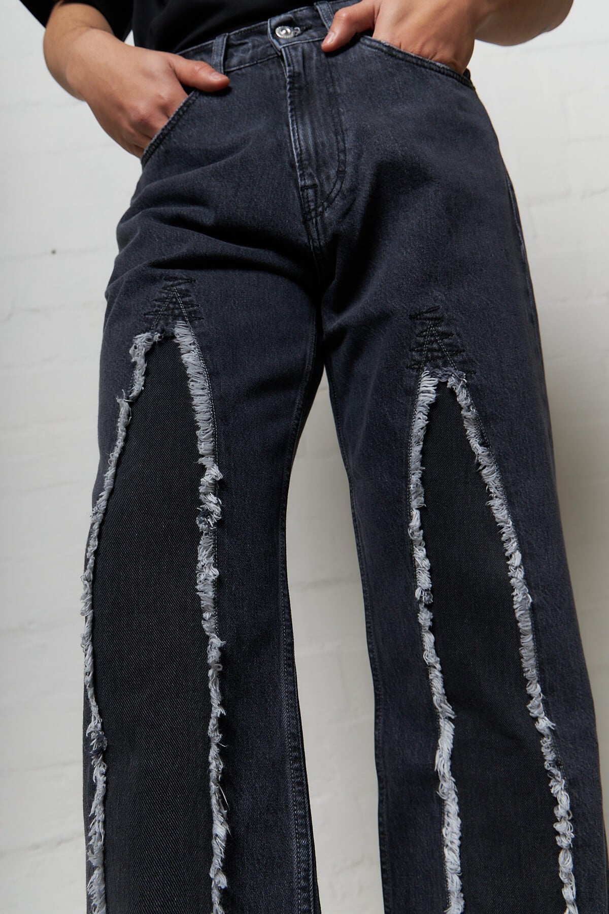 Third Cut Black Slash Denim