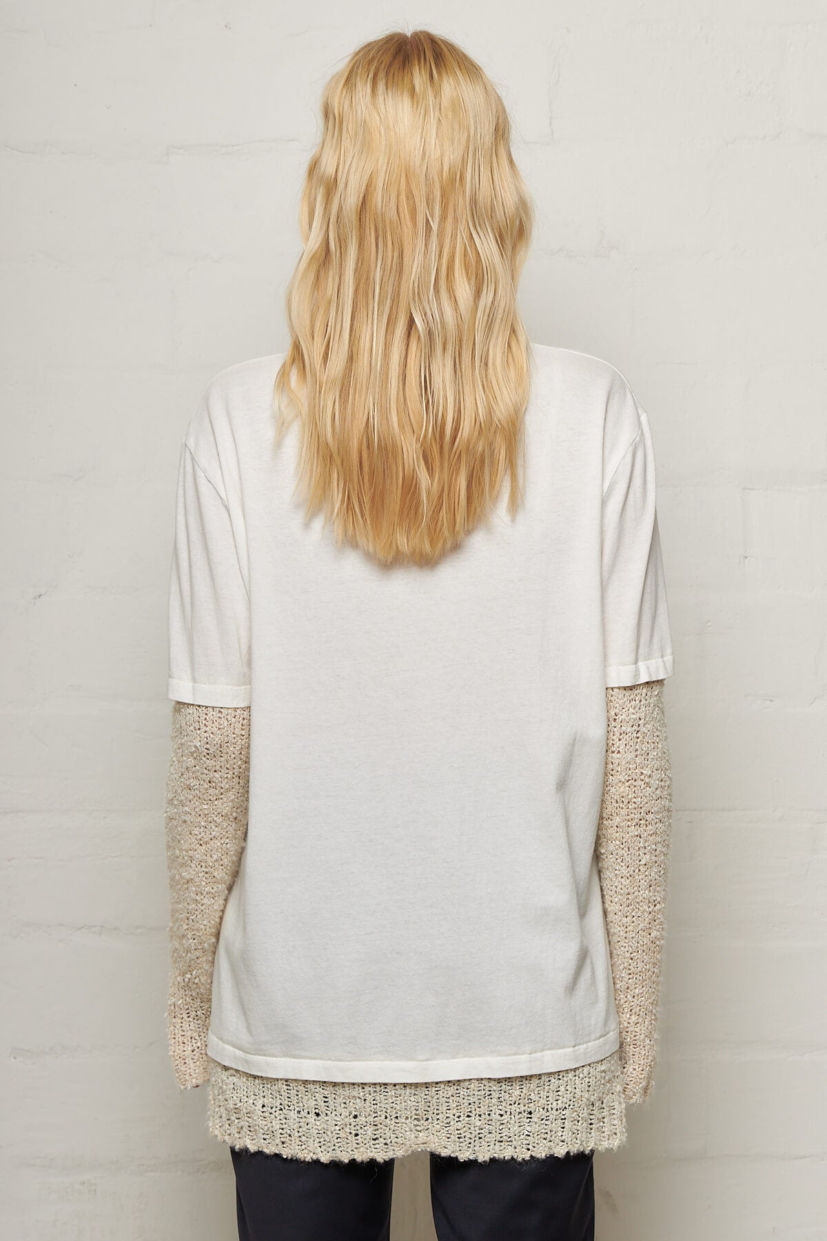 Mix Tee Longsleeve White Deja Vu Print