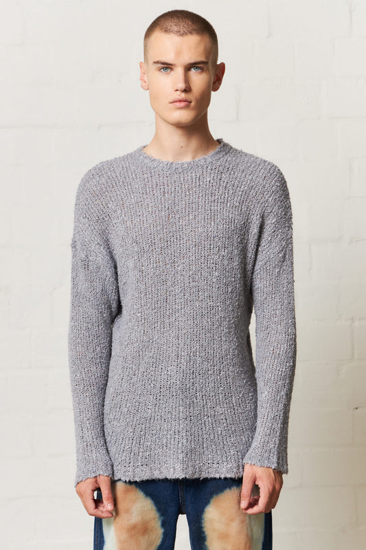 Popover Roundneck Grey Boucle