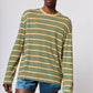 Lock Longsleeve Golden Green Linen Stripe