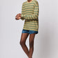 Lock Longsleeve Golden Green Linen Stripe