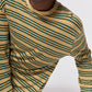 Lock Longsleeve Golden Green Linen Stripe