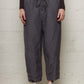 Charcoal Button Crop Trousers