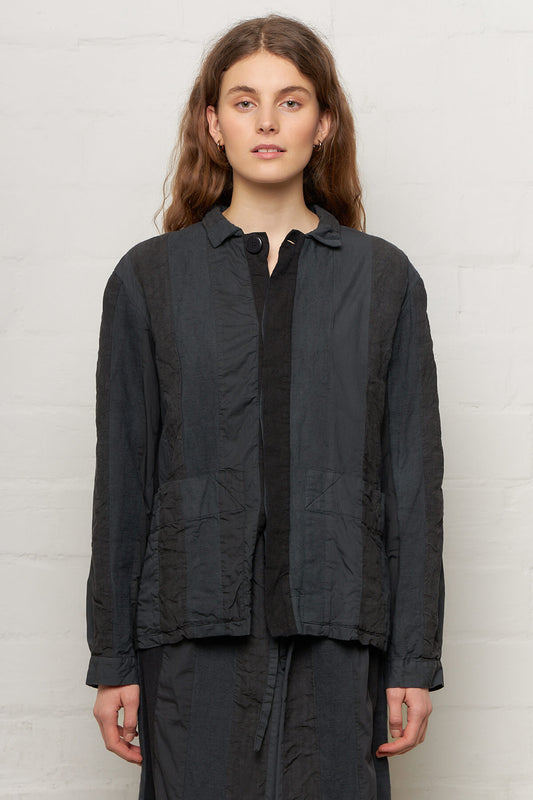 Crinkle Stripe Jacket