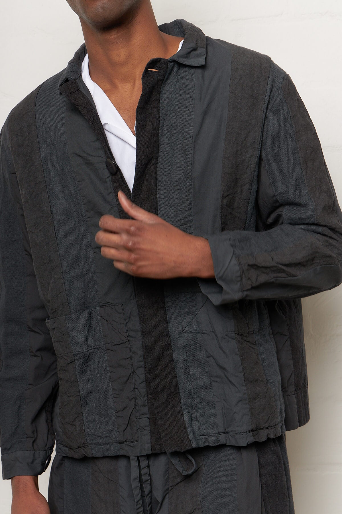 Crinkle Stripe Jacket