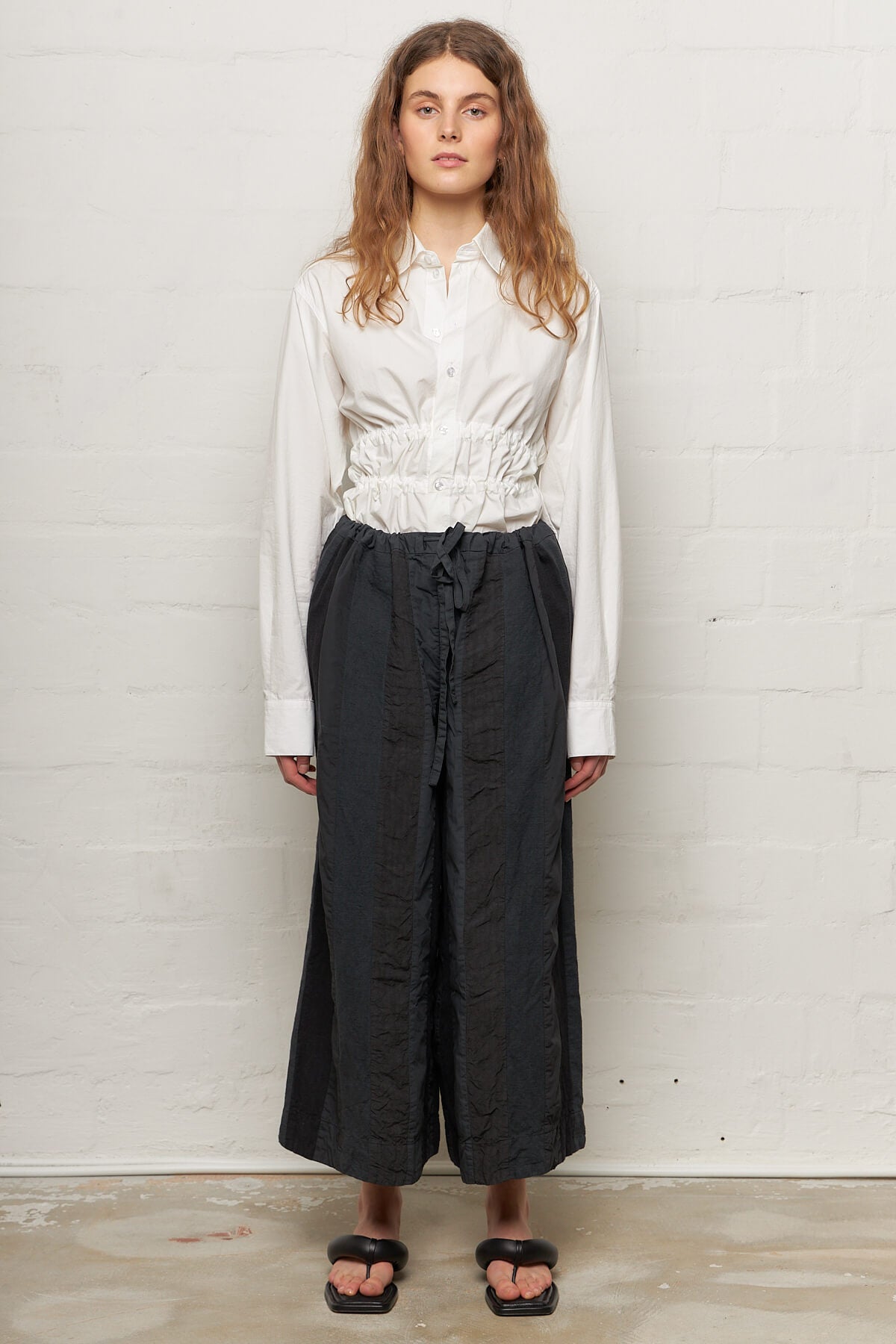 Crinkle Stripe Trousers
