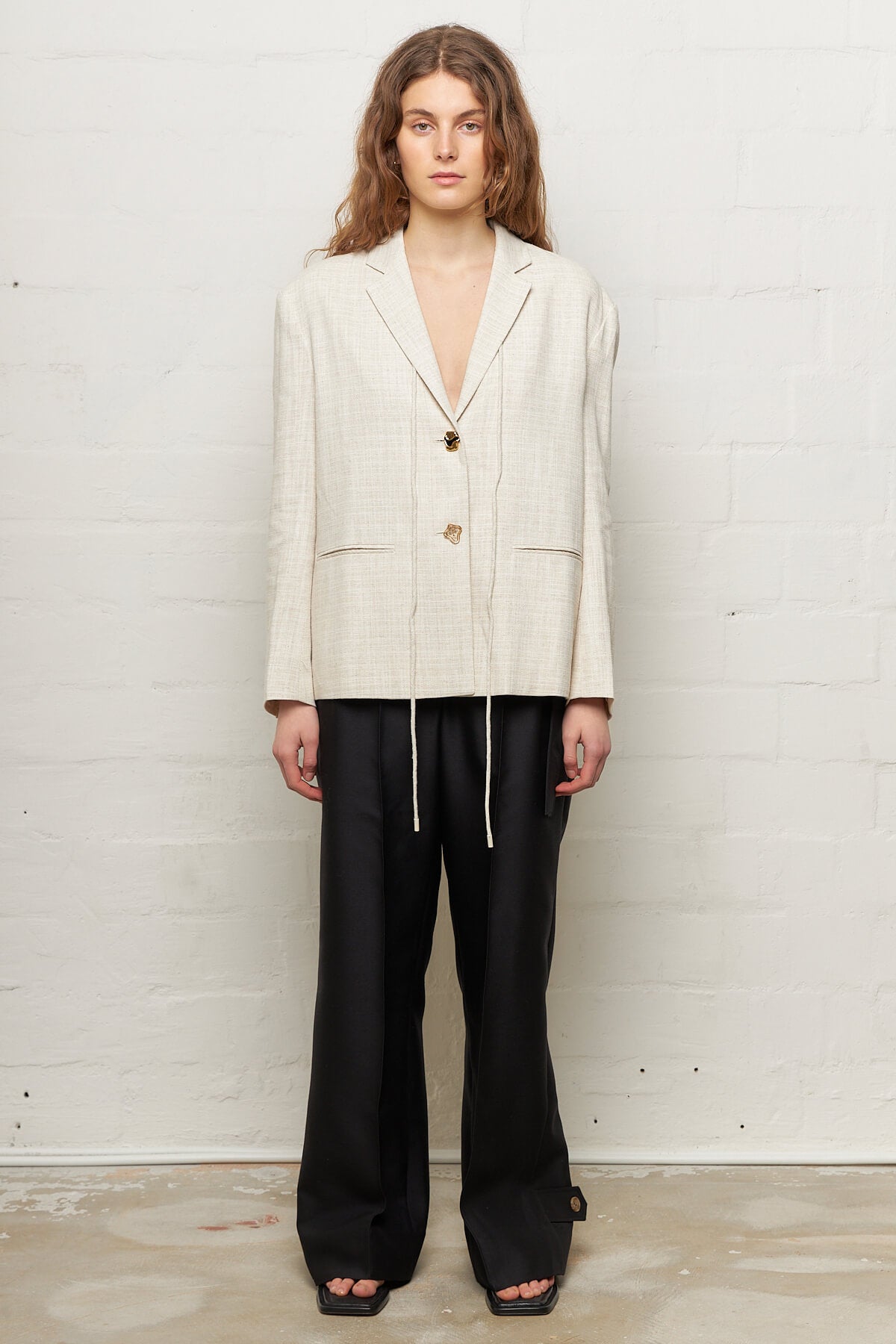 Ashley Beige Cotton Blend Jacket