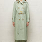 Juno Trench Coat Faux Leather Mint