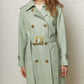Juno Trench Coat Faux Leather Mint