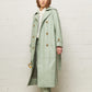 Juno Trench Coat Faux Leather Mint