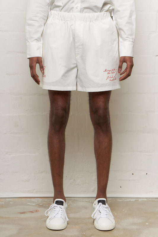 Cotton Swim Shorts White