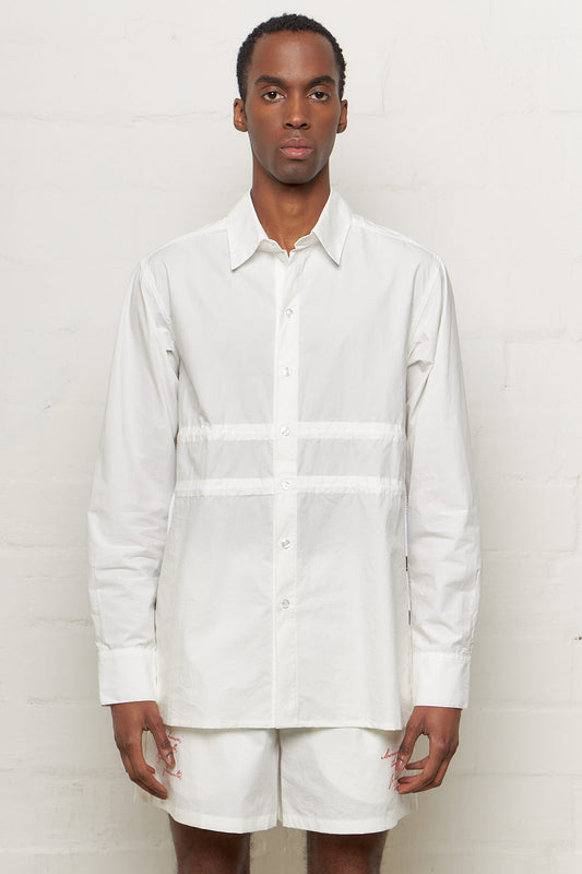 Shirt With Drawstring White