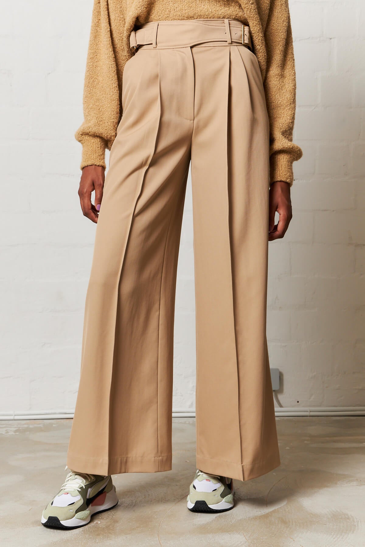 Carter Trousers Wool Blend Twill Camel