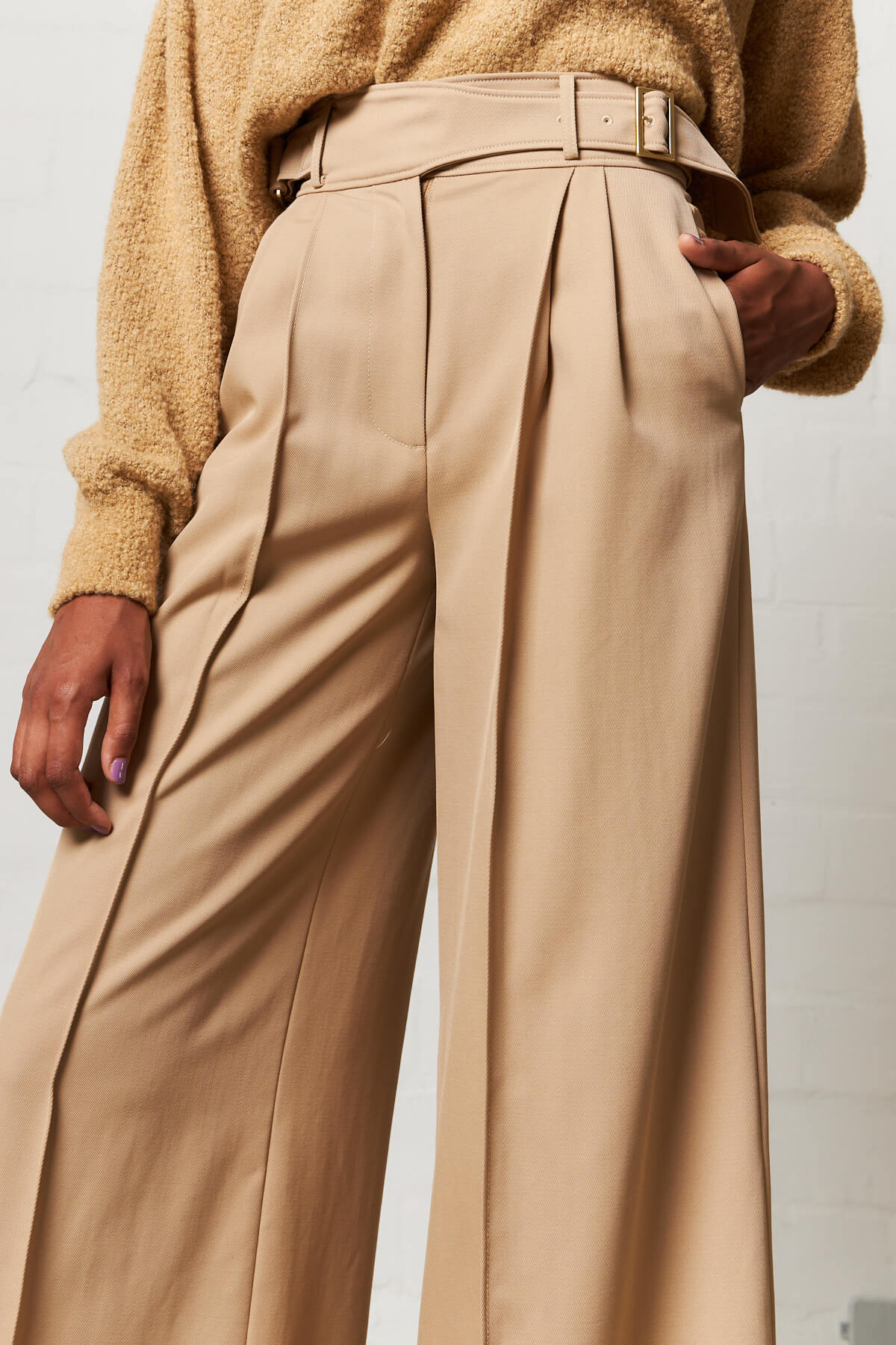 Carter Trousers Wool Blend Twill Camel