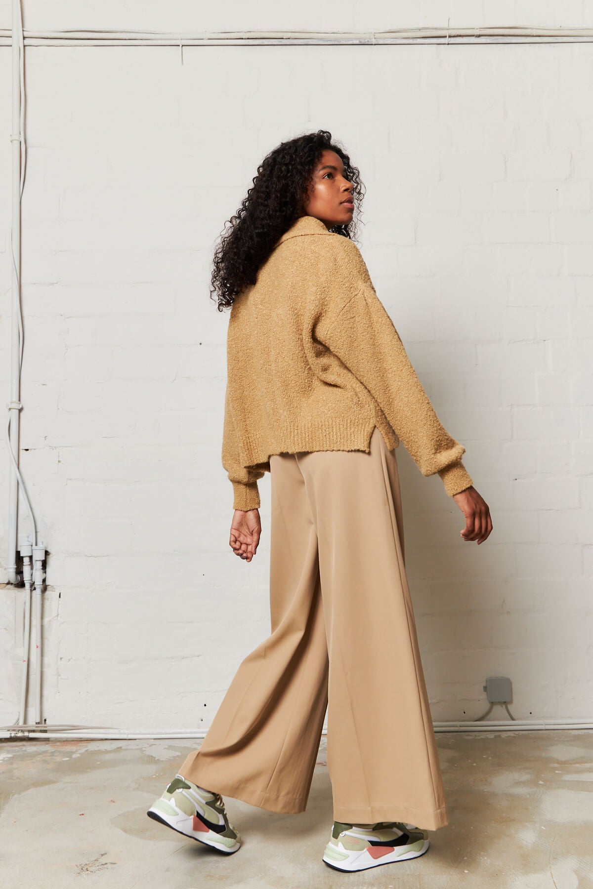 Carter Trousers Wool Blend Twill Camel