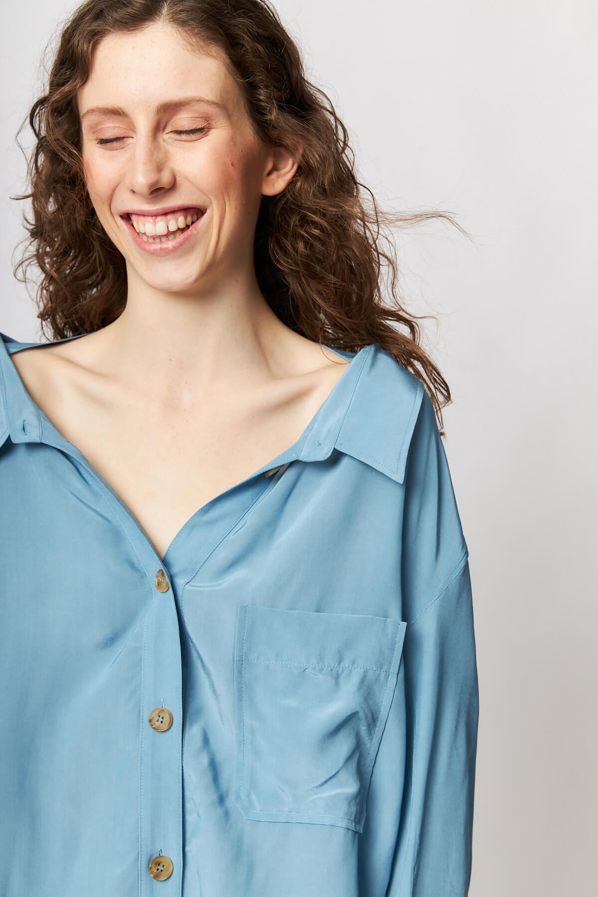 Rosa Shirt Viscose Blue
