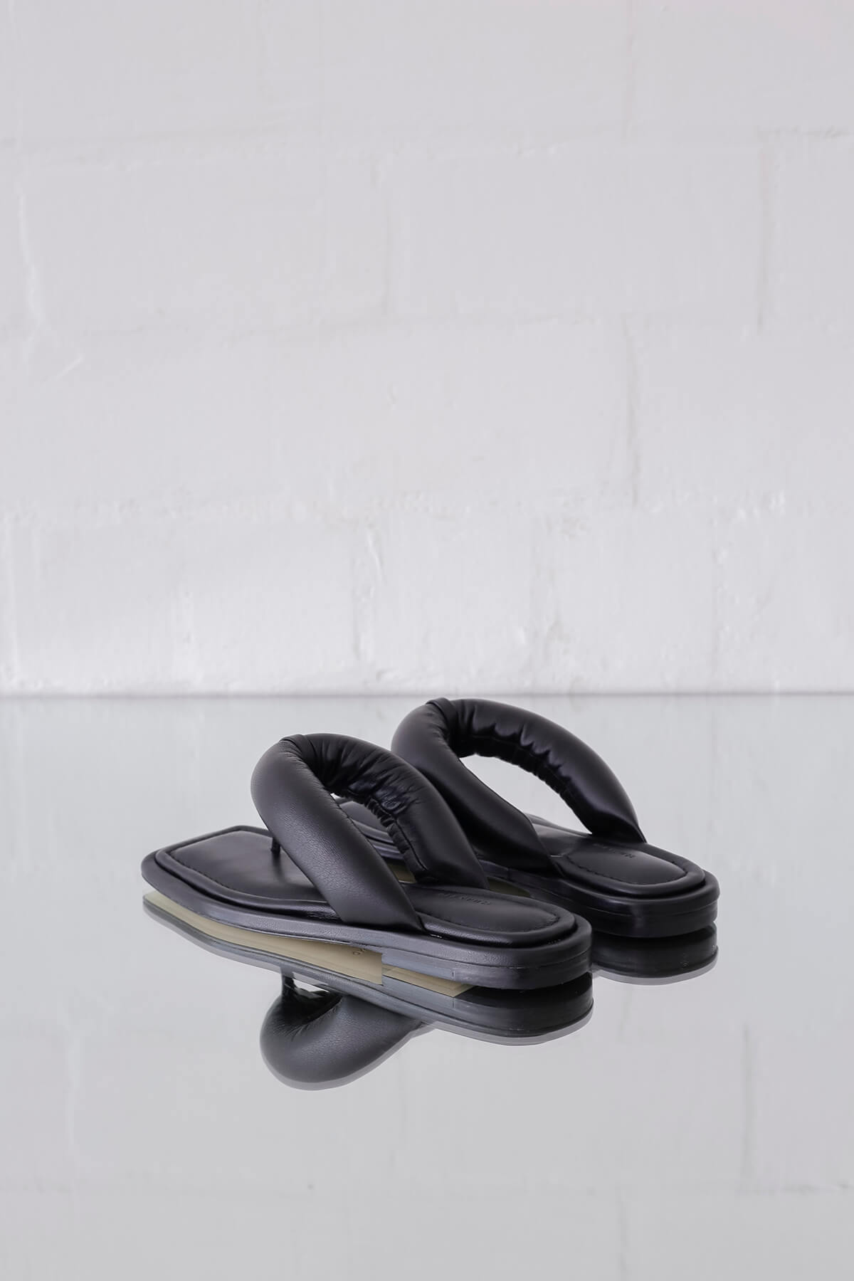 Nella Sandals Leather Black 70 mm