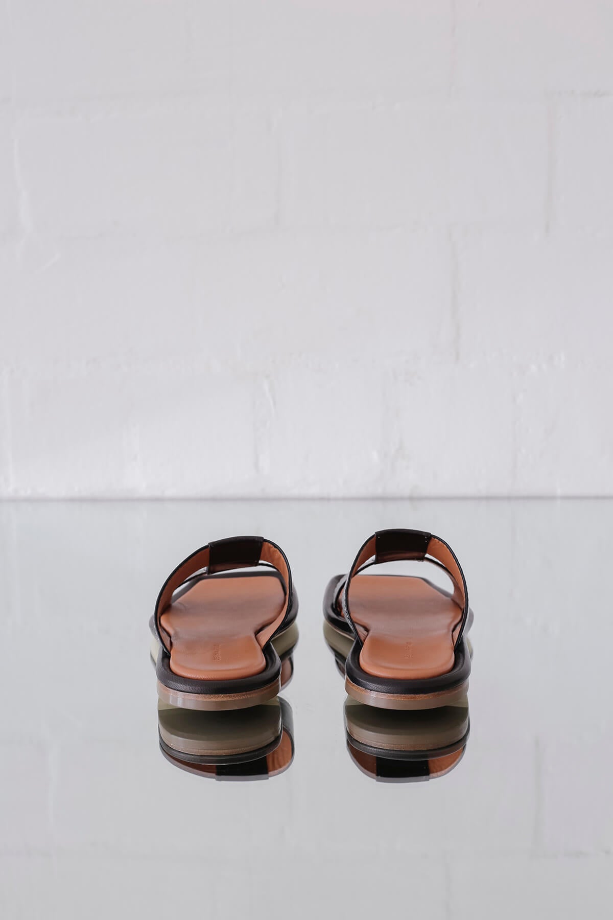 Rowan Black Leather Sandals 7mm