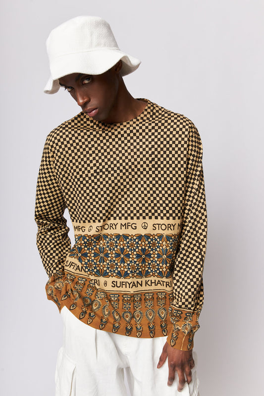 Grateful Tee LS Checker Bootleg Block