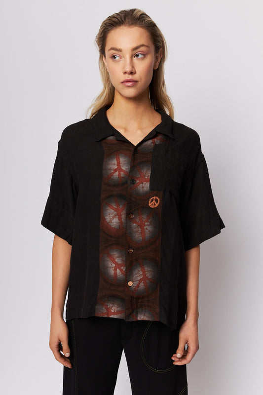 Greetings Shirt Iron Black Peaceful Resist