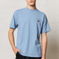 Smoking Crab Embroidered T-Shirt Ocean Blue