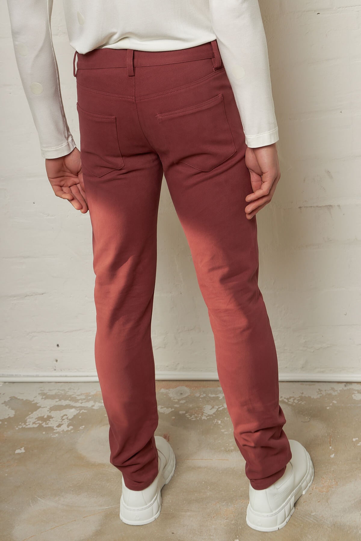 x Samizdat Five Pocket Burgundy Jeans
